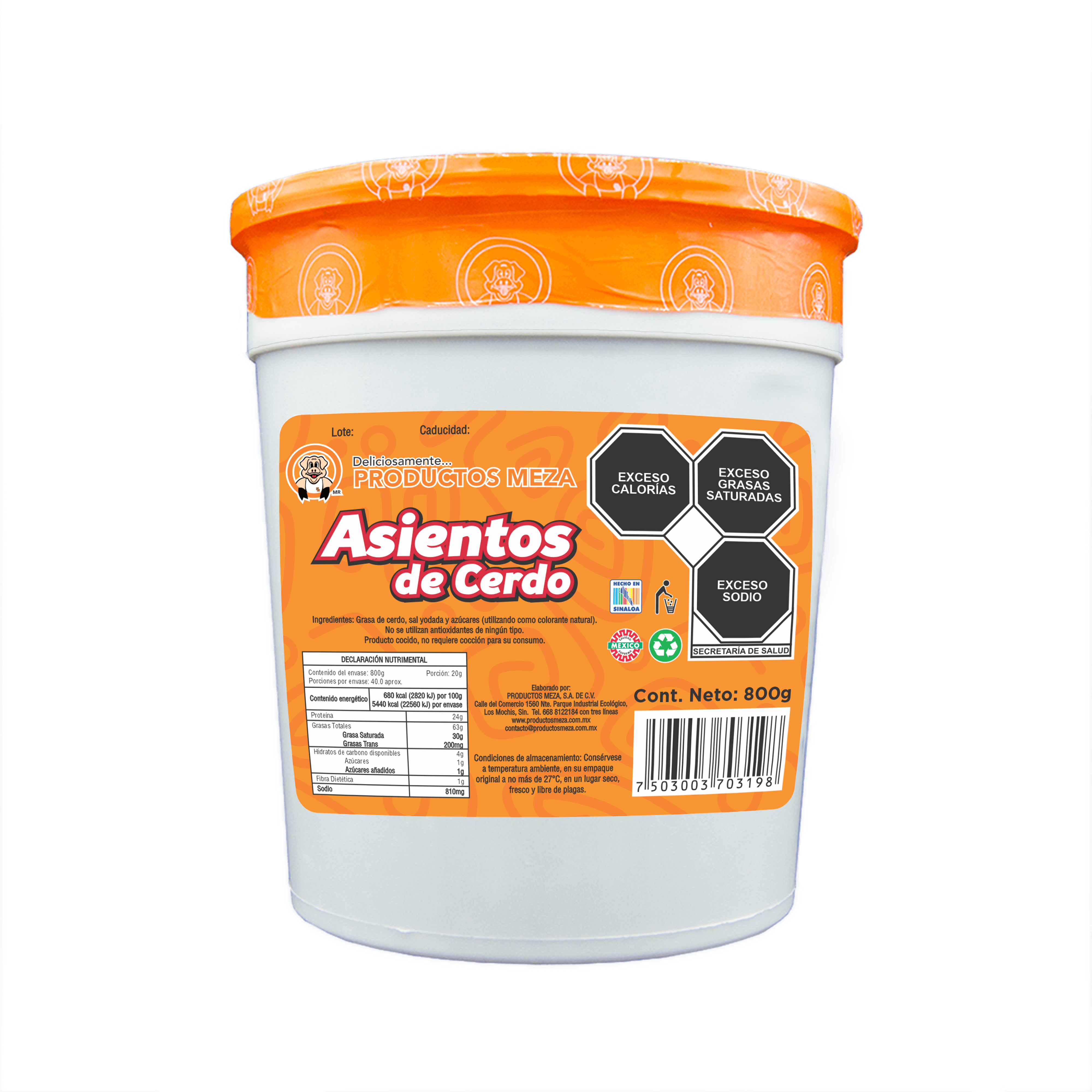 Asientos 800gr